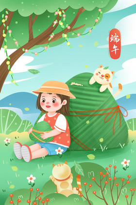 粽子少女古风_粽子少女头像_粽子少女